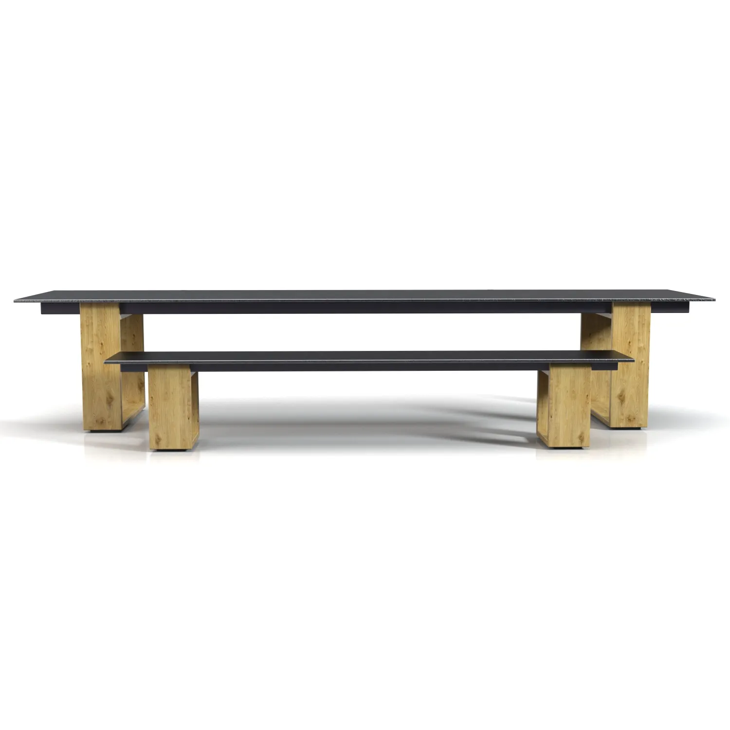 Mamagreen Aiko Dining Table With Bench 3D Model_01